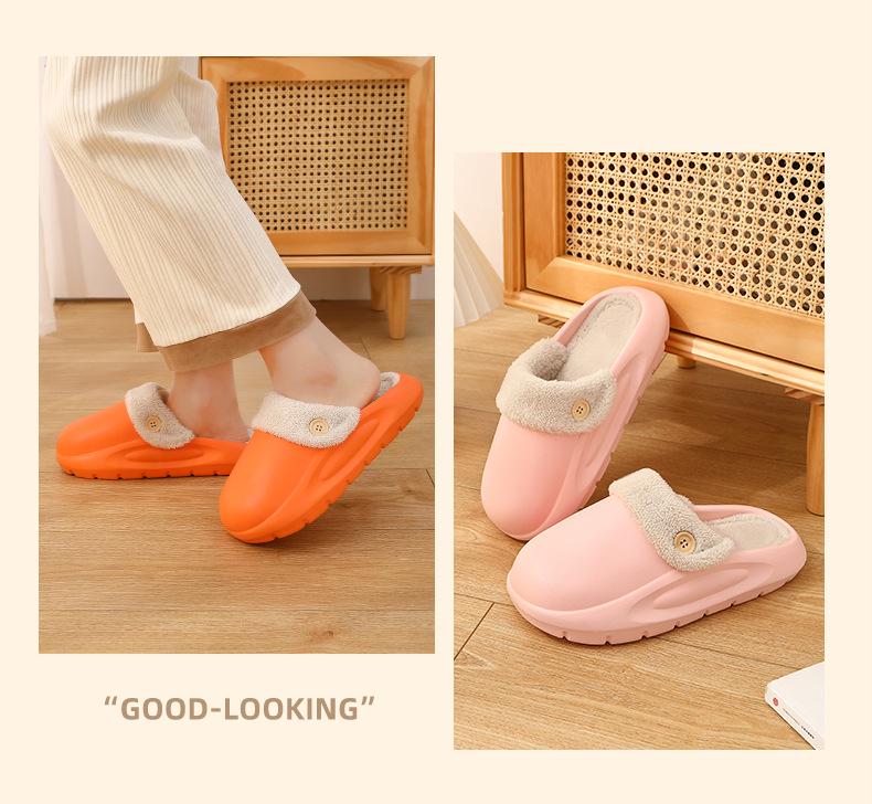 2025 Women's Fuzzy Outdoor Slippers: Autumn/Winter Detachable Closed-Toe Comfort Cotton Shoes
