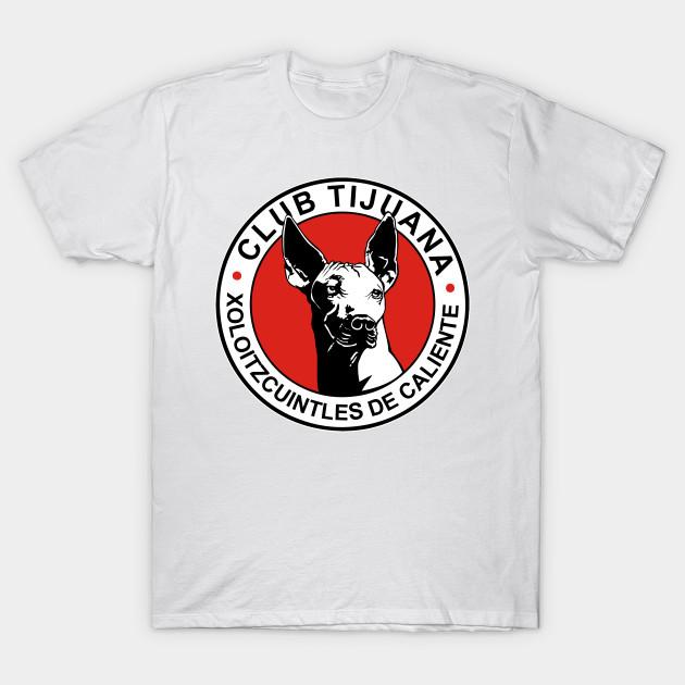 Мужская черная футболка с принтом Xolos Club Tijuana Печать на бумаге для трансфера без вырезания Хлопковая футболка M