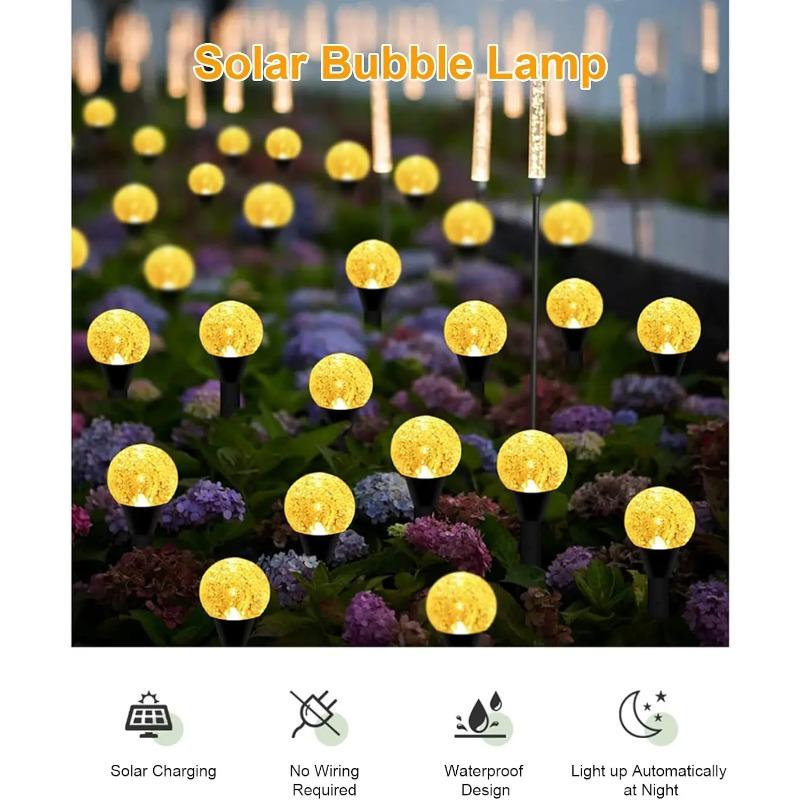20/30LED Outdoor Solar Bubbles Lawn Lamp String Set Landscape Decoration IP65 Waterproof Leds Solar-Powered Stake Lights for Garden Yard