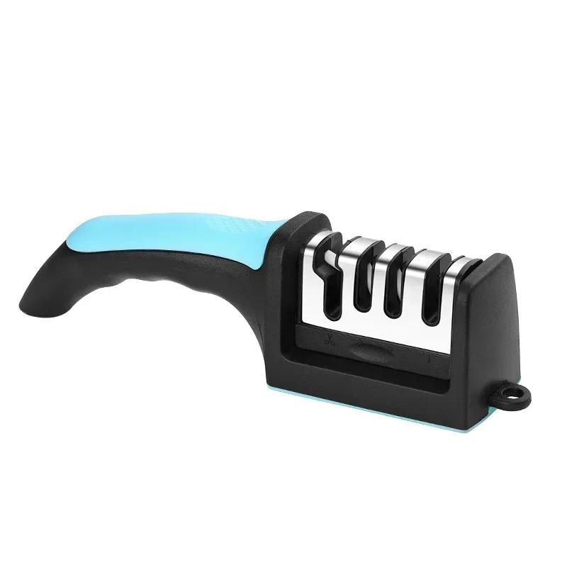 

Professional Kitchen Knife Sharpener with Adjustable Angle 4-Stage System Quick Sharpening Gadget for Scissors & Kitchen Knives A