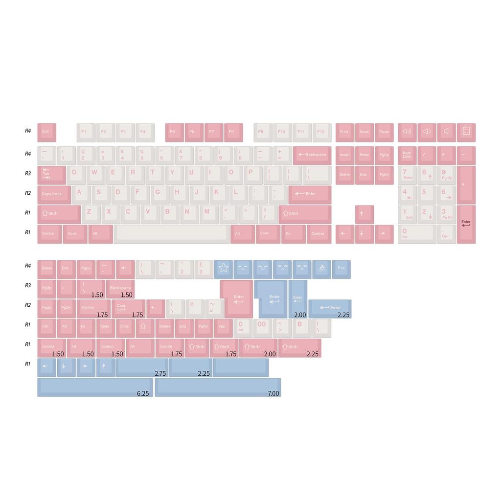 Zirkus-Thema Kirsche ABS Kompatibel mit 104 Mechanisch 173 Tasten Dye-Sublimation Tastenkappen, Profil, Material, 60%, 68%, 75%, 84, 98, Tastaturen,