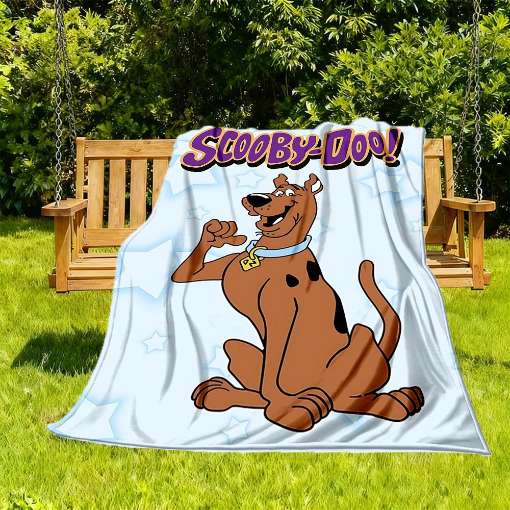 1 Pieza Manta de Exterior Scooby Doo Franela Ligera, Suave y Cálida, Uso en Todas las Estaciones para Sofá
