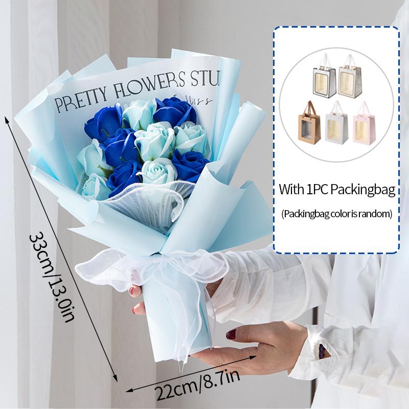 Finished Soap Roses Bouquet Mother'S Day Gifts Artificial Rose Bouquet Party Decor Supplies Wedding Birthday Graduation Gifts