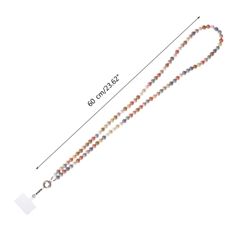 Phone Lanyard, Universal Bead Chain Neck Straps for Phone Case Crossbody Phone Lanyards with Patches for Most Phone