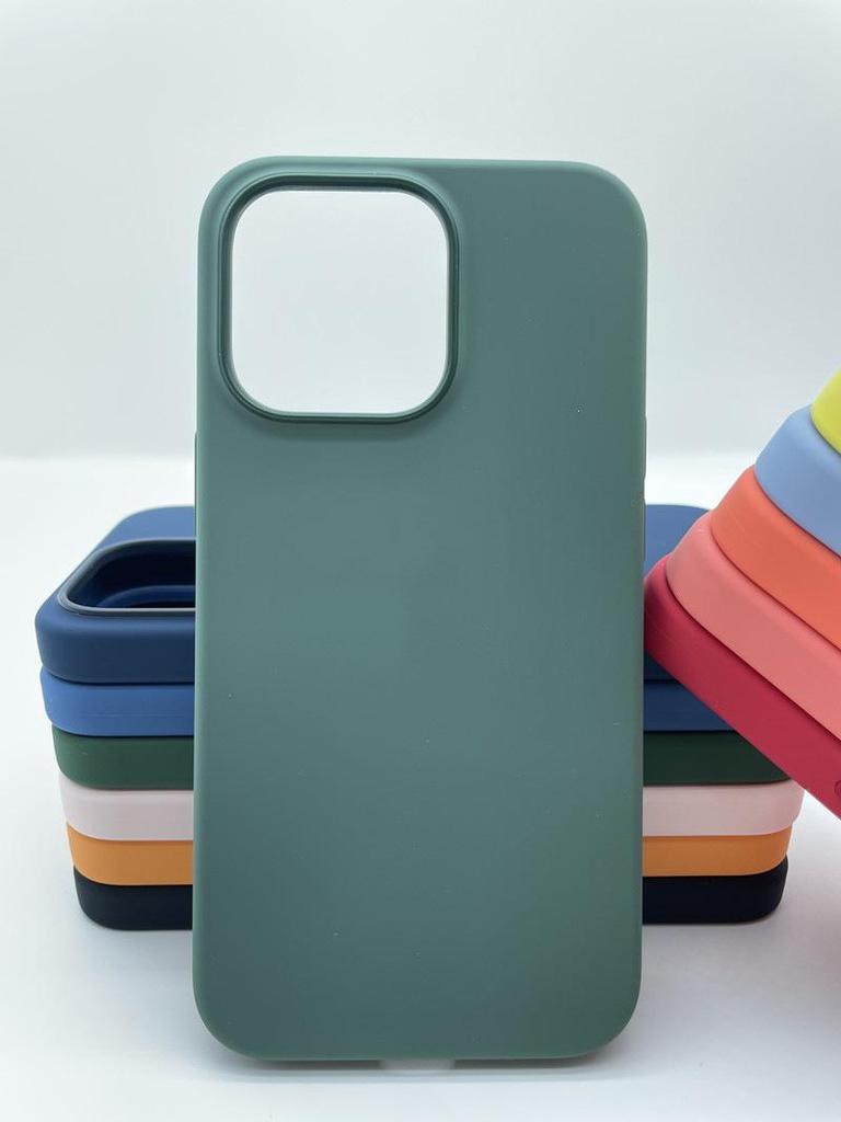 Apple 13 Pro Max Liquid Silicone Case with Pop-up Window & Full Coverage