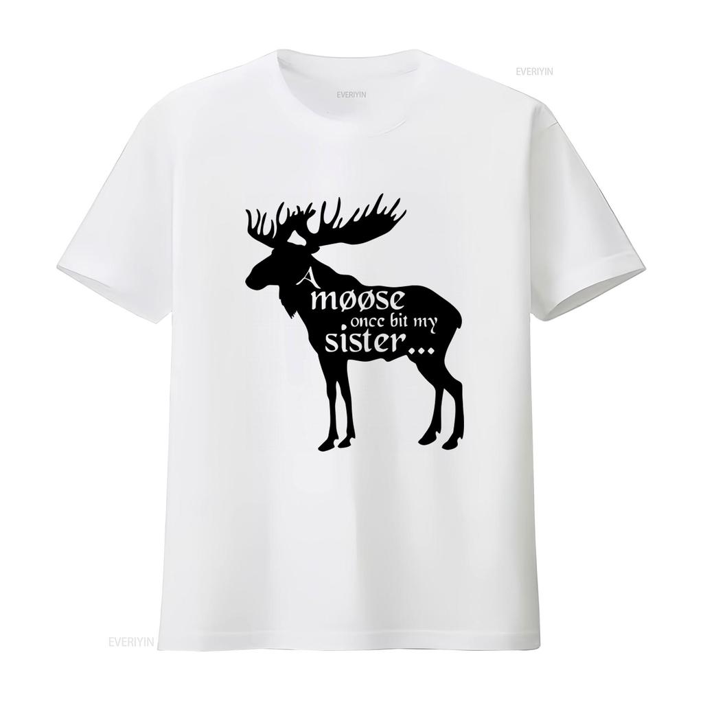 Funny A Moose Once Bit My Sister T Shirt Monty Python Holy Grail Design vintage Washed streetwear Unisex Comfortable Slightly