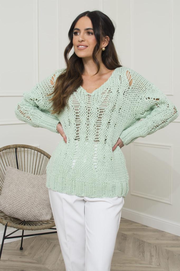 Cleo Sweater Pistachio Color