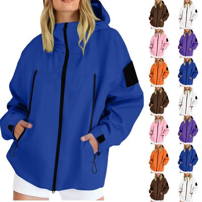 Women's Loose And Comfortable Solid Color Long Sleeved Zipper Hooded Sweatshirt