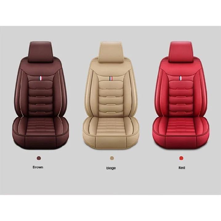 All Inclusive Seat Cover Full Leather Car Seat Protector Cushion Single Driver And Passenger All Season Universal  Accessories