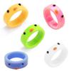 5 Pcs Resin Ring 3D Cute Chick Finger Ring Set Funny Candy Color Wide Animal Ring Geometric Ring for Women Girl Jewelry