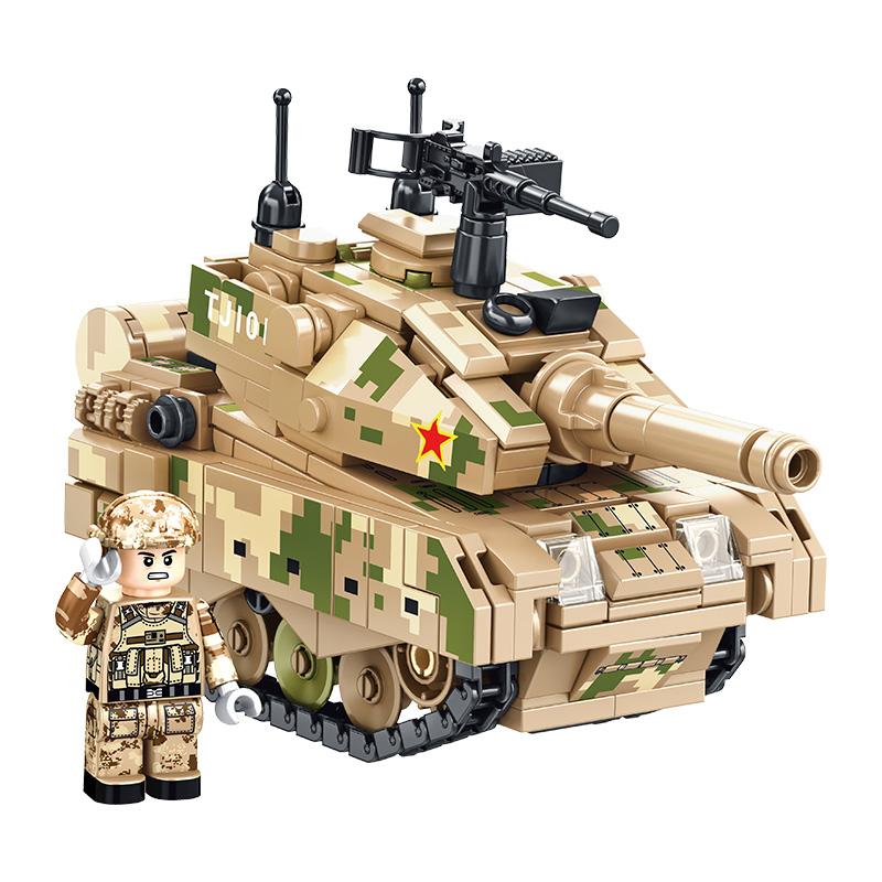 2 в 1 военные 99A основной боевой армейский танк строительные блоки игрушечные кирпичи — фото 5