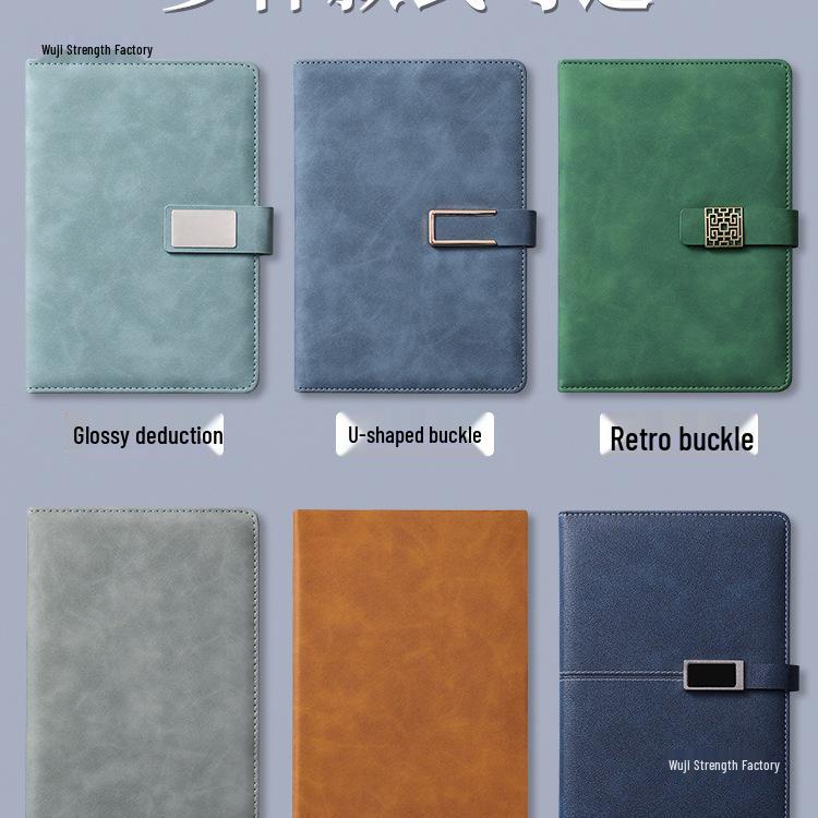 Custom Engraved Soft Leather Office Notebooks (Set of 5)