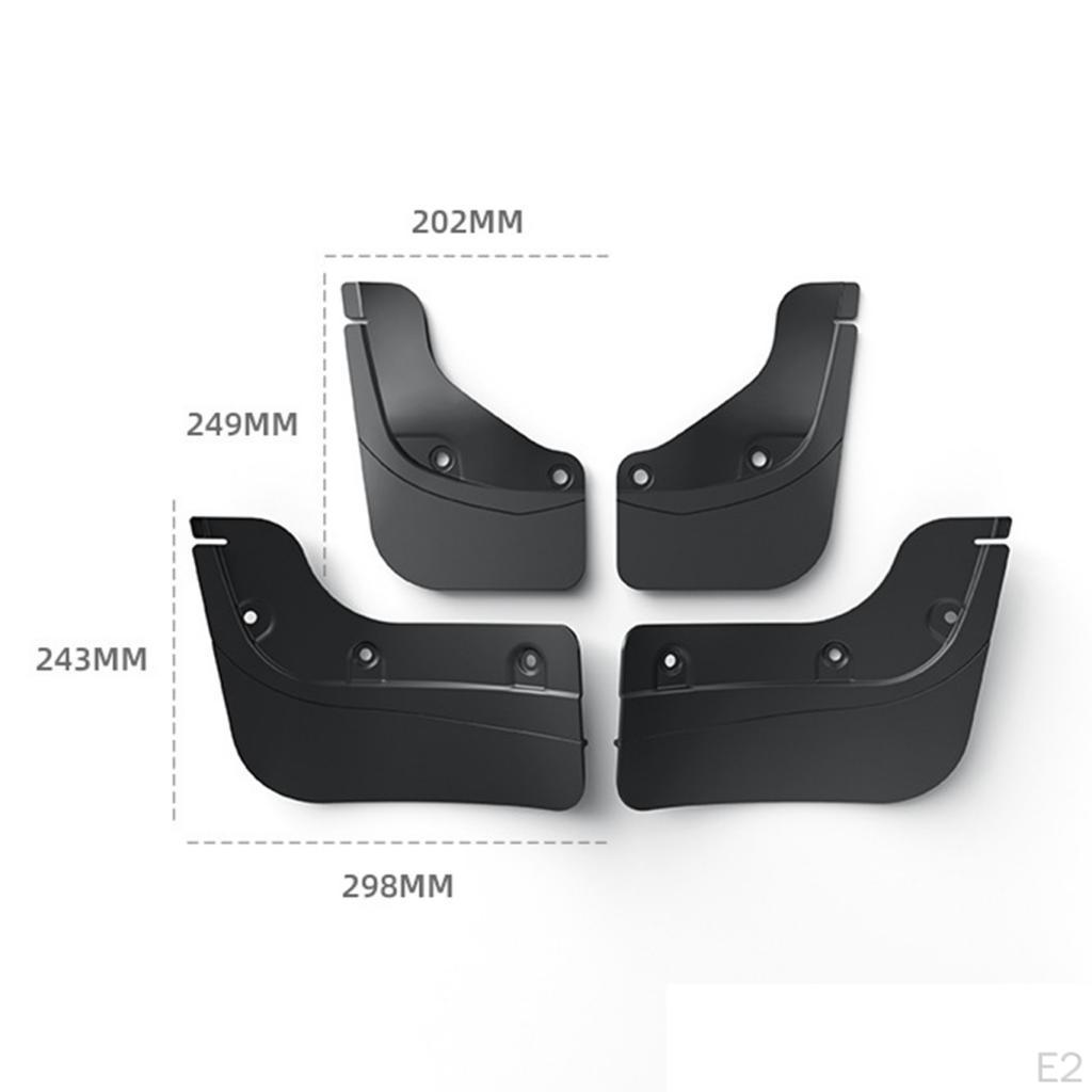 4Pcs Car Mudguard Fender Tire Protector Mudflaps Replaces Part Accessories for Model Y