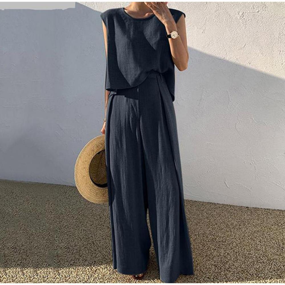 Sumleno Set 2 Pezzi Donna 2024: Top Canotta Senza Maniche E Pantaloncini Vita Alta, Casual Estivo Per Vacanze