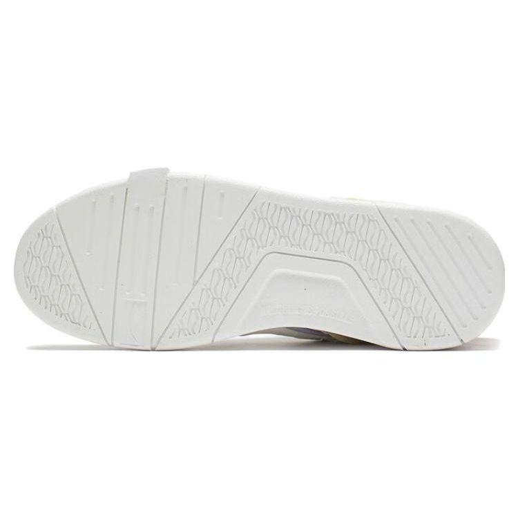 Li Ning Disney X  Weiwu Midprm Leather Trendy Slip Resistant Durable Lightweight High Top Sneakers Women Sneakers White Pink AGCS152-2
