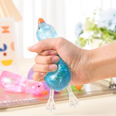Fidget Toy Maltose Colorful  Duck Squeeze Toy Soft Cute Animal Stress Relief Decompressions Stretch Sensory Anti-Stress Toys