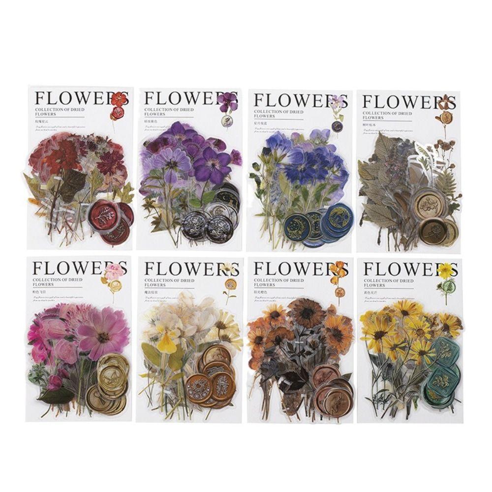 Leaf Flower Sticker Floral Stationery Envelope Sticker DIY Decorative Sticker  Diary Decoration