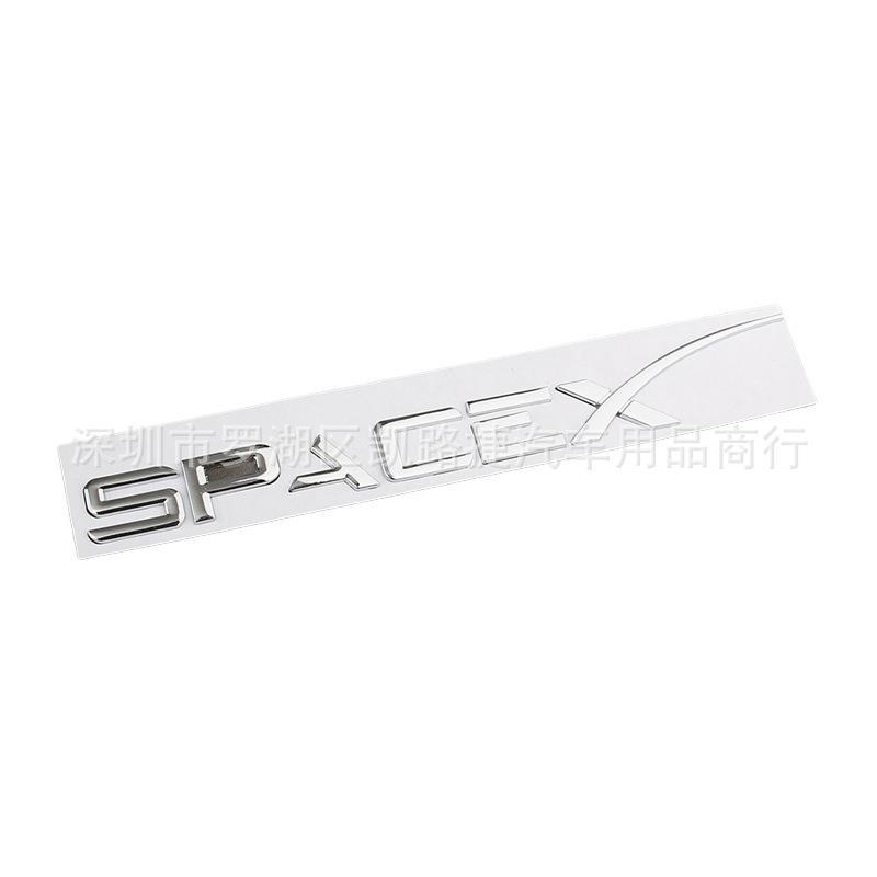 SPACEX Zinc Alloy Rear Trunk Letter Badge Emblem For Model 3 Y S Modified Sticker