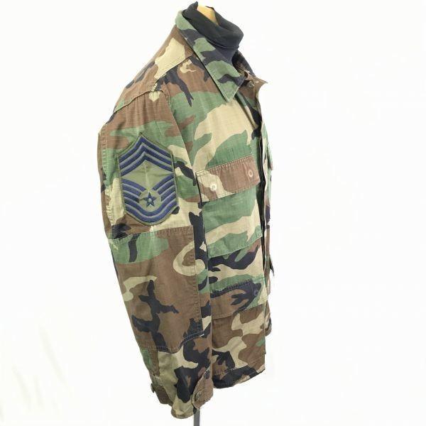 80er Jahre Vintage US Army BDU Jacke Herren M Woodland Camouflage Verstellbare Passform Knöpfe Militär(GEBRAUCHT)