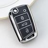 For VW Skoda Octavia A7 Fabia Leon Rapid Karoq SEAT Leon Ateca Ibiza Toledo Golf 7 T-cross POLO T-Roc Car Key Cover Case Holder