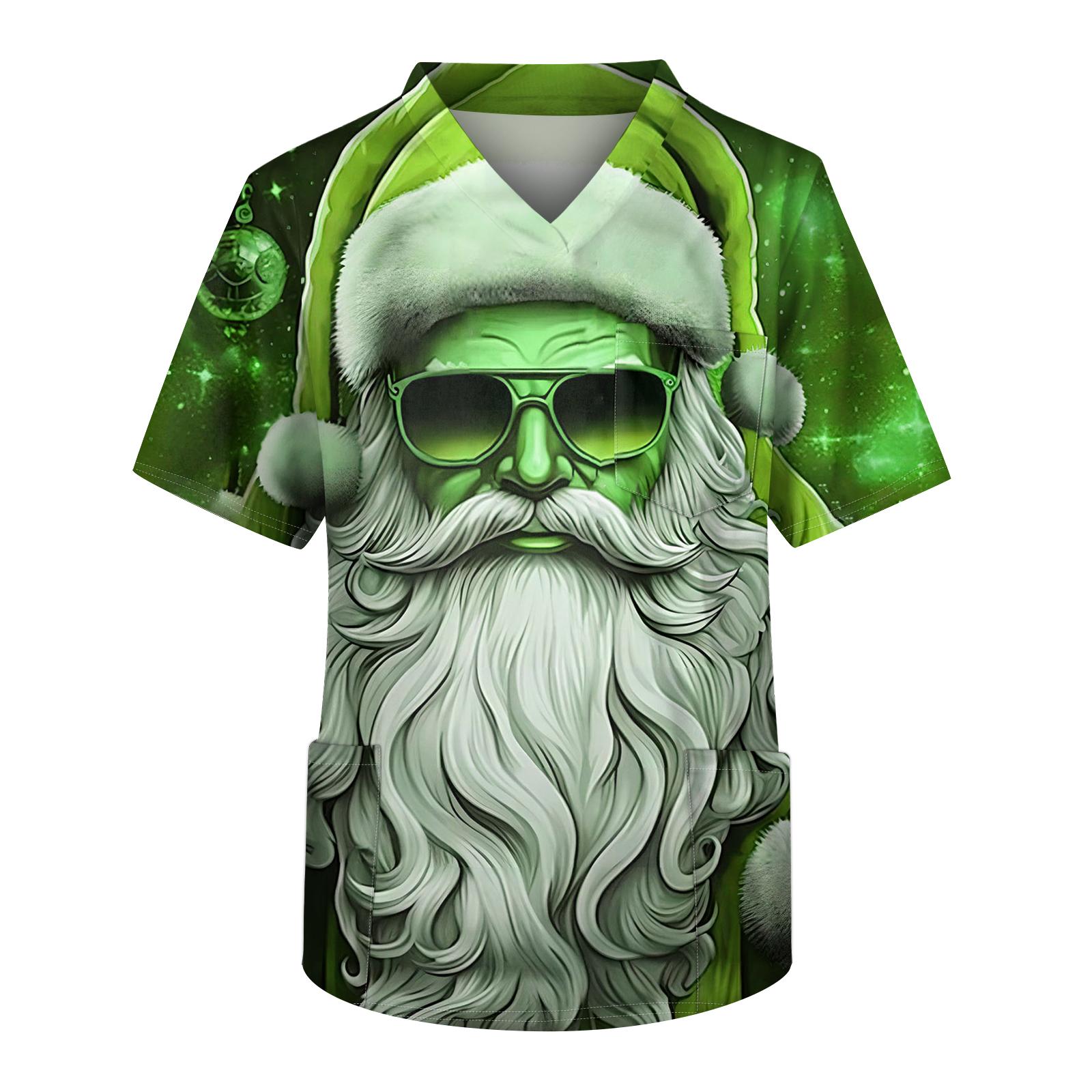 

Мужская рабочая блузка с короткими рукавами и v-образным вырезом с принтом, топ с нагрудным карманом L армия зеленый