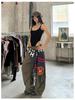Dámský Hip Hop Odnímatelný Zadní Panel Kombinéza - Národní Trend Podlahová Délka Široké Kalhoty