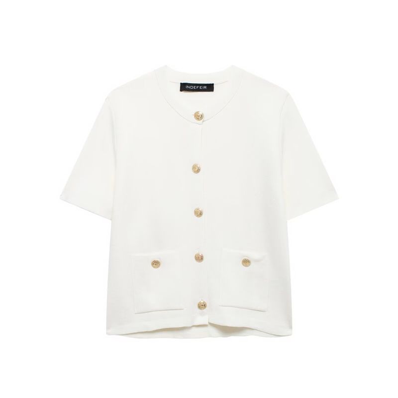 Kaslead New Arrival Women's Clothing Fashion Style Fashion Casual Minimalist Short Sleeve Knitting Outwear 6427031