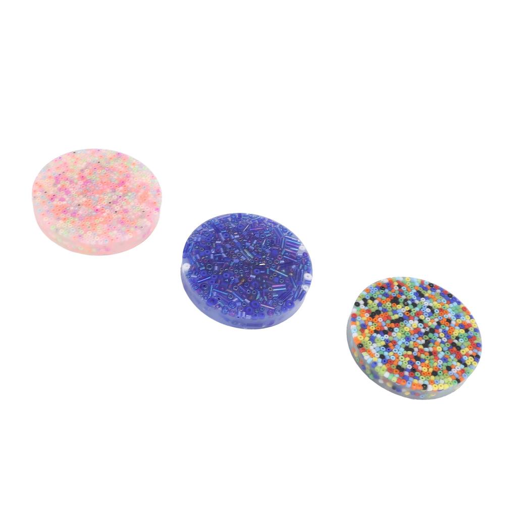 3 Stück Runde Form Hautzupf-Pad Sensorisches Spielzeug Silikon Tragbares Zupf-Pad für Büro Zuhause Reise