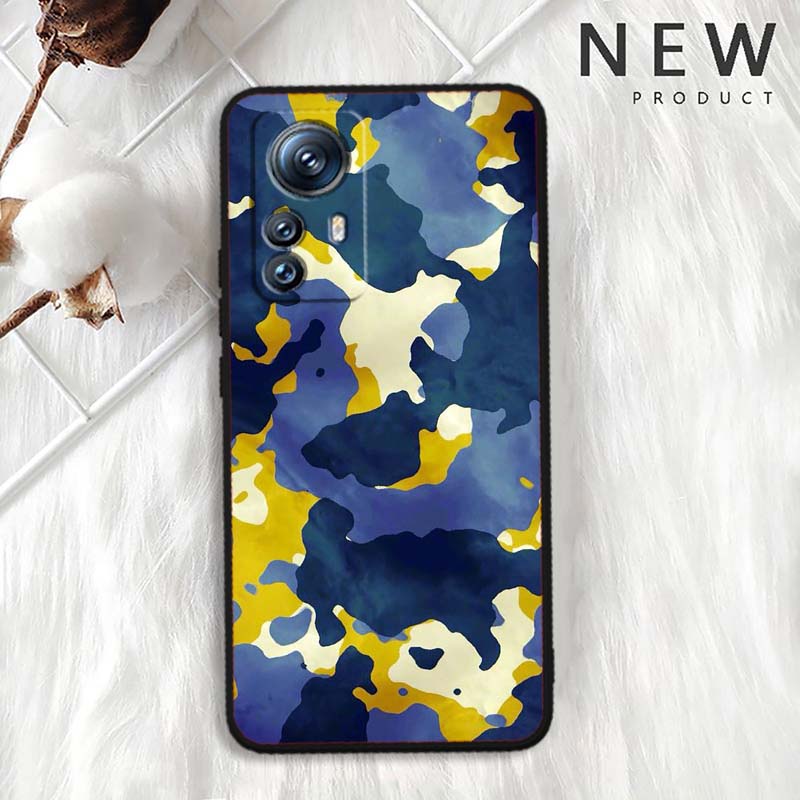 Creative Camouflage Pattern Phone Case For Xiaomi Mi 15 14 13 13T 12 12T 12S 11 11i 11T Pro Ultra Lite 5G Black Soft