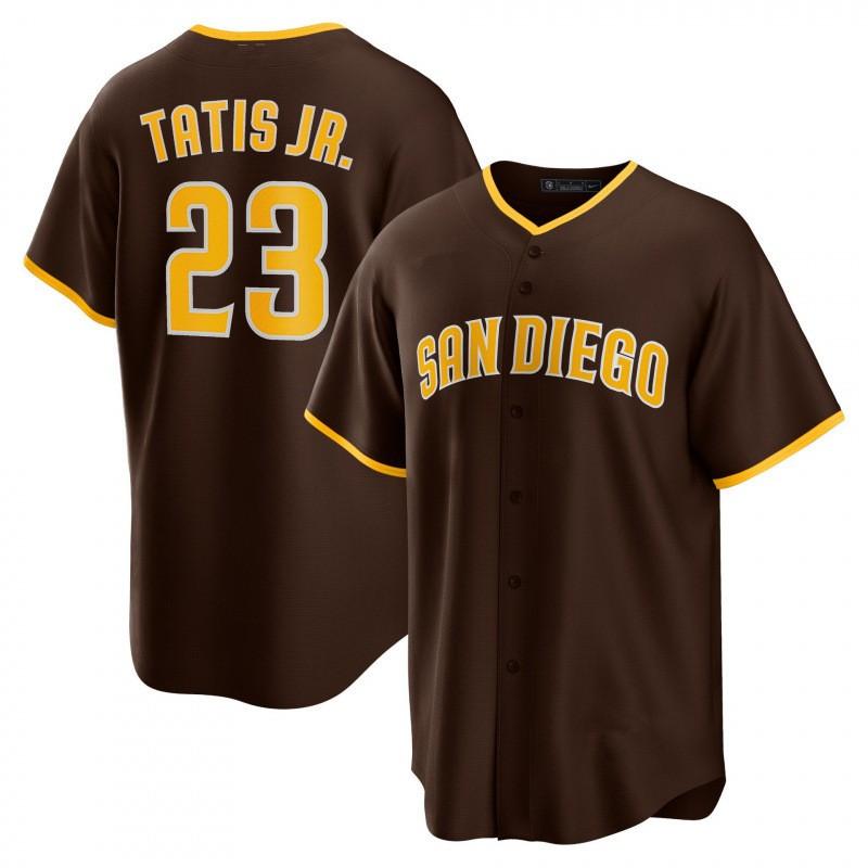 Mens San Diego Padres 23 Fernando Tatis Jr. Embroidered Baseball Jersey Hoodie - Bamboo Fiber 2025