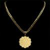 Buddhist Scripture Mantra Om Mani Padme Hum Necklace for Men Women Stainless Steel Gold Color Necklaces Jewelry Gifts N2665-1S05