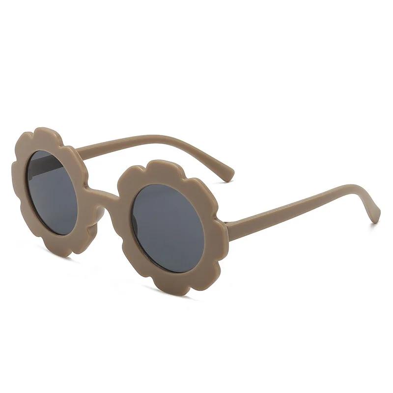 New Sun Flower Round Cute Kids Sunglasses Uv400 For Boy Girls Toddler Lovely Baby Sun Glasses Children