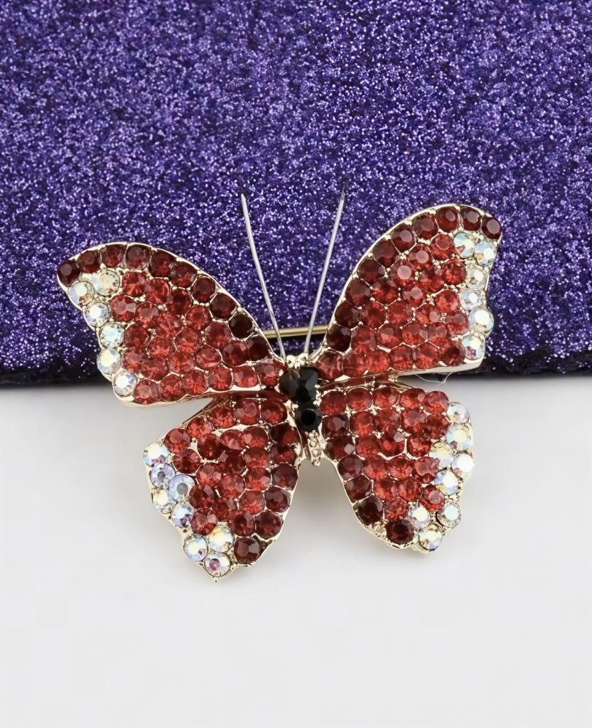 Bridal wedding brooch, three-dimensional butterfly brooch, full diamond micro inlaid wedding shawl, birthday gift