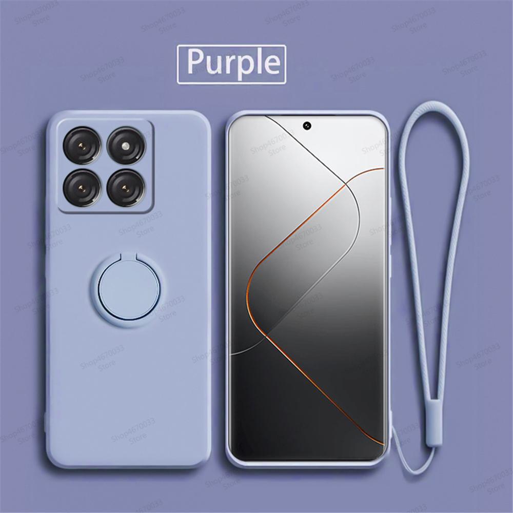 

Рідкий силіконовий магнітний чохол для телефону 14 13T 13 12T 12S 11T 10T 10 Pro Ring Holder Fundas для Xiaomi 12 11 Lite 12X For Mi 14 Pro лавандовий