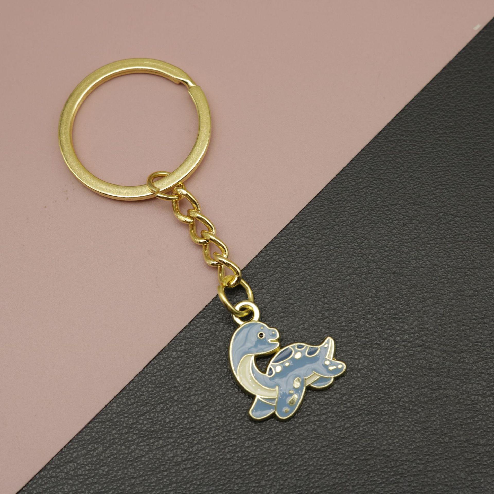 Hot Selling Dinosaur Drip Oil Keychain Pendant 1401
