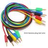 50cm/100cm 2mm Banana To Banana Plug Test Lead Measuring Line Stackable Banana Plug Wire Test Cable Lead for Multimeter