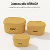 Food-Grade Silicone Microwaveable Bento Box - High-Temperature Resistant & Fresh-Keeping