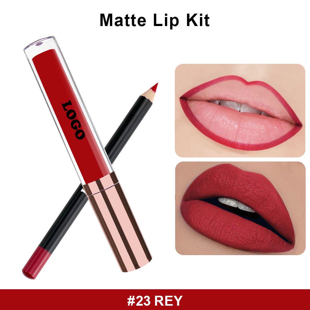 Waterproof Matte Lip Liner & Gloss Set: Long-Lasting, Non-Fading, Non-Stick