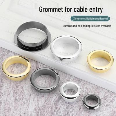 Round Plastic Desk Grommet Cover for Cable Management and Decoration