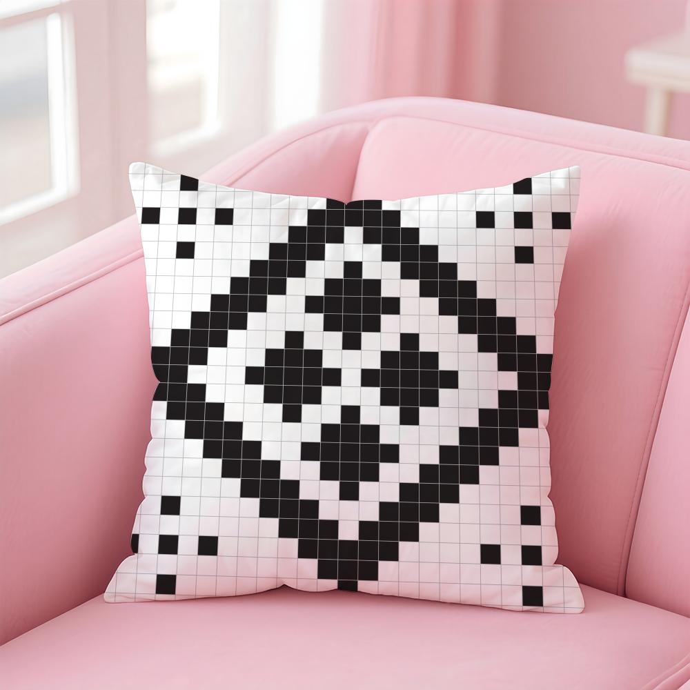 Pixel art print texture Cushion Cover Pillow Case Soft Friendly Fabric  Concealed Zipper