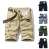 Men's Fashion Color Pocket Pants Cotton Cargo Shorts Overalls Shorts