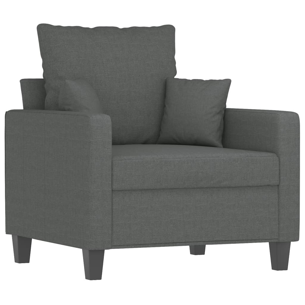 Vidaxl 4-Cz. Relaxation Set With Cushions, Dark Grey, Fabric