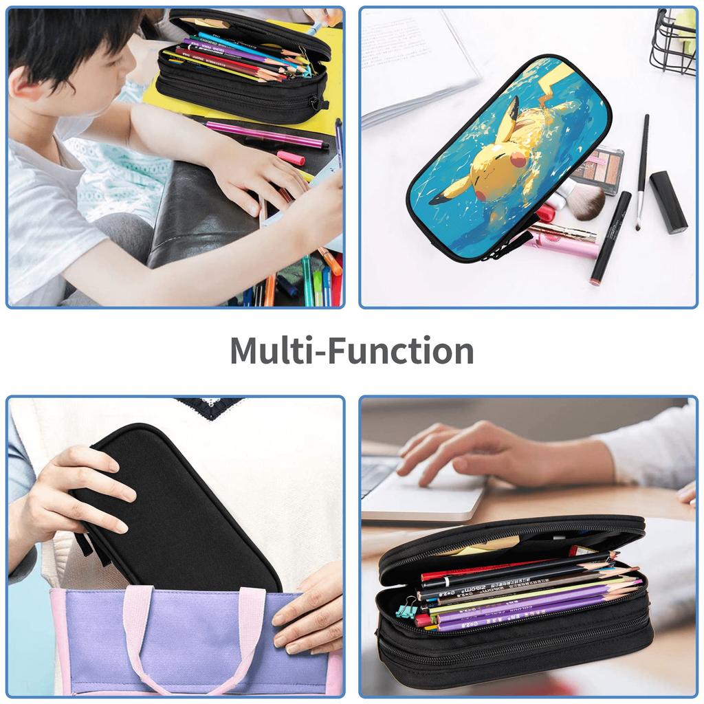 Custom Pokemon Summer Vibes Theme Large Capacity Bags for Child Pikachu Handheld Study Bag for Boys Gilrs Kids
