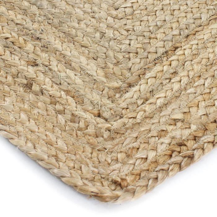 Handmade Natural Braided Jute Living Room Rug 190x290