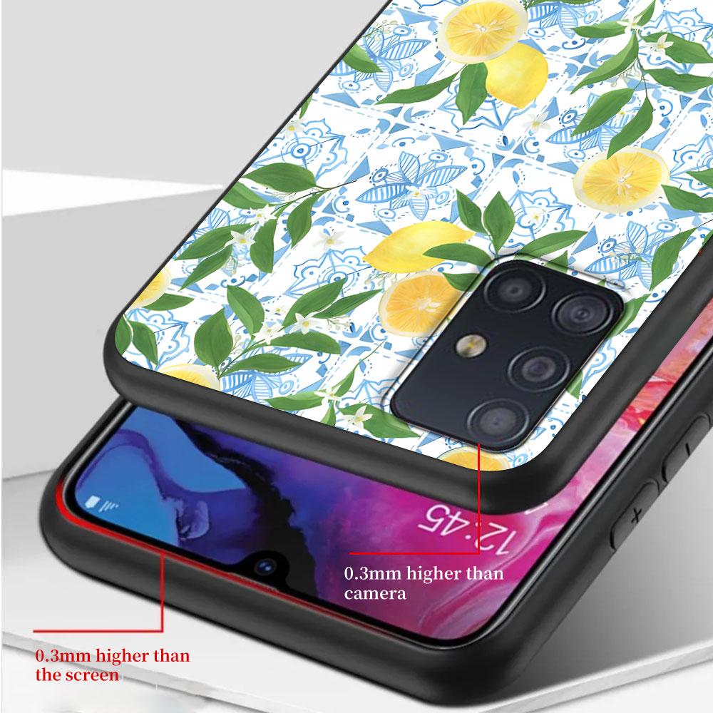 Summer Fruits Lemon Case for Samsung Galaxy A51 A53 A54 A31 A52 A12 A13 A21s A22 A32 A11 A22 A33 A41 A52s A73 TPU Phone Cover