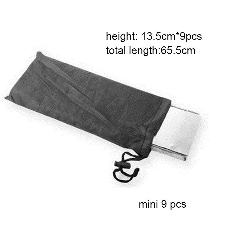Ultralight Aluminum Foldable Camping Stove Windbreak with Pegs & Cloth Bag
