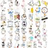50 Cartoon Big White Goose Waterproof Decorative Notebook Stickers - DIY and Funny