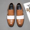 Fashion Fashion New Pointed Mixed Color Shoes For Men Luxury Designer Monk Strap Loafers Formal Wedding Prom Dress Homecoming Footwear