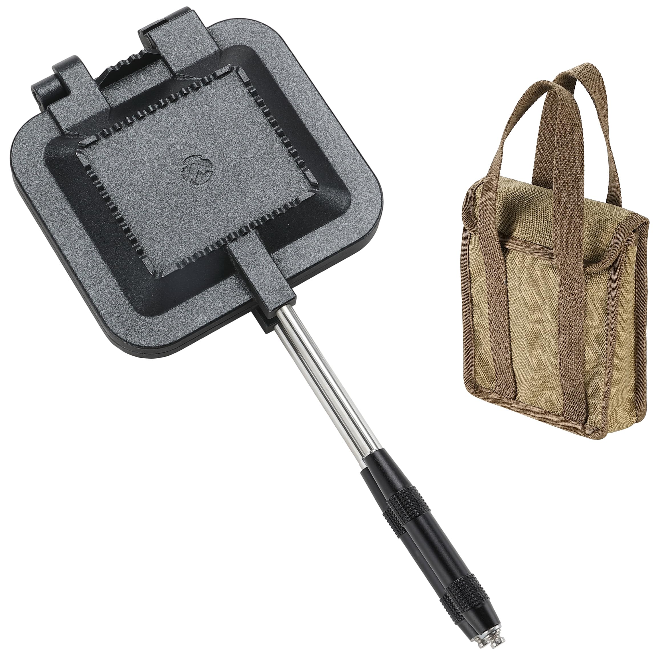 

CAMPING MOON Сэндвичница, Одноконфорочная, Газовая или для открытого огня, Компактная, Алюминиевая, с холщовым чехлом (BKTT-1315+B)