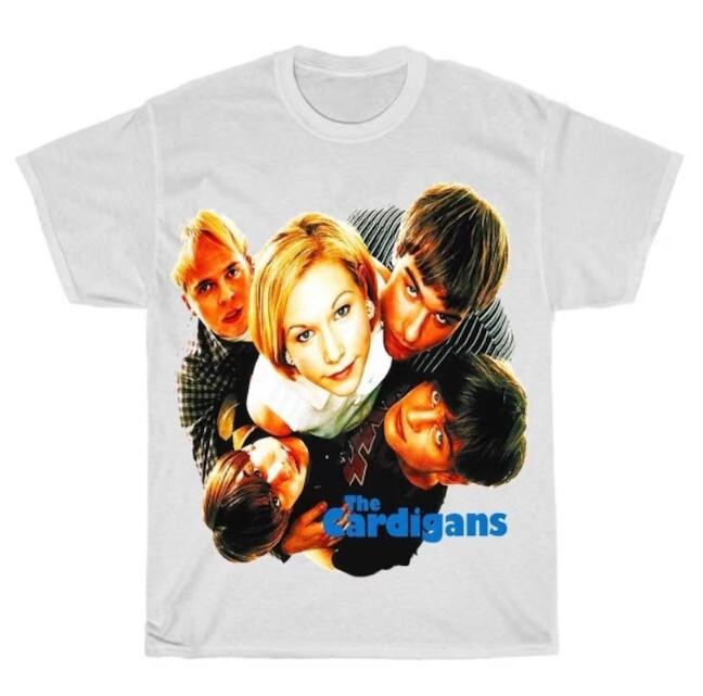 

HOT The Cardigans Tshirt cotton t-shirt white shirt rock band shirt Unisex T-Shirt XXXL